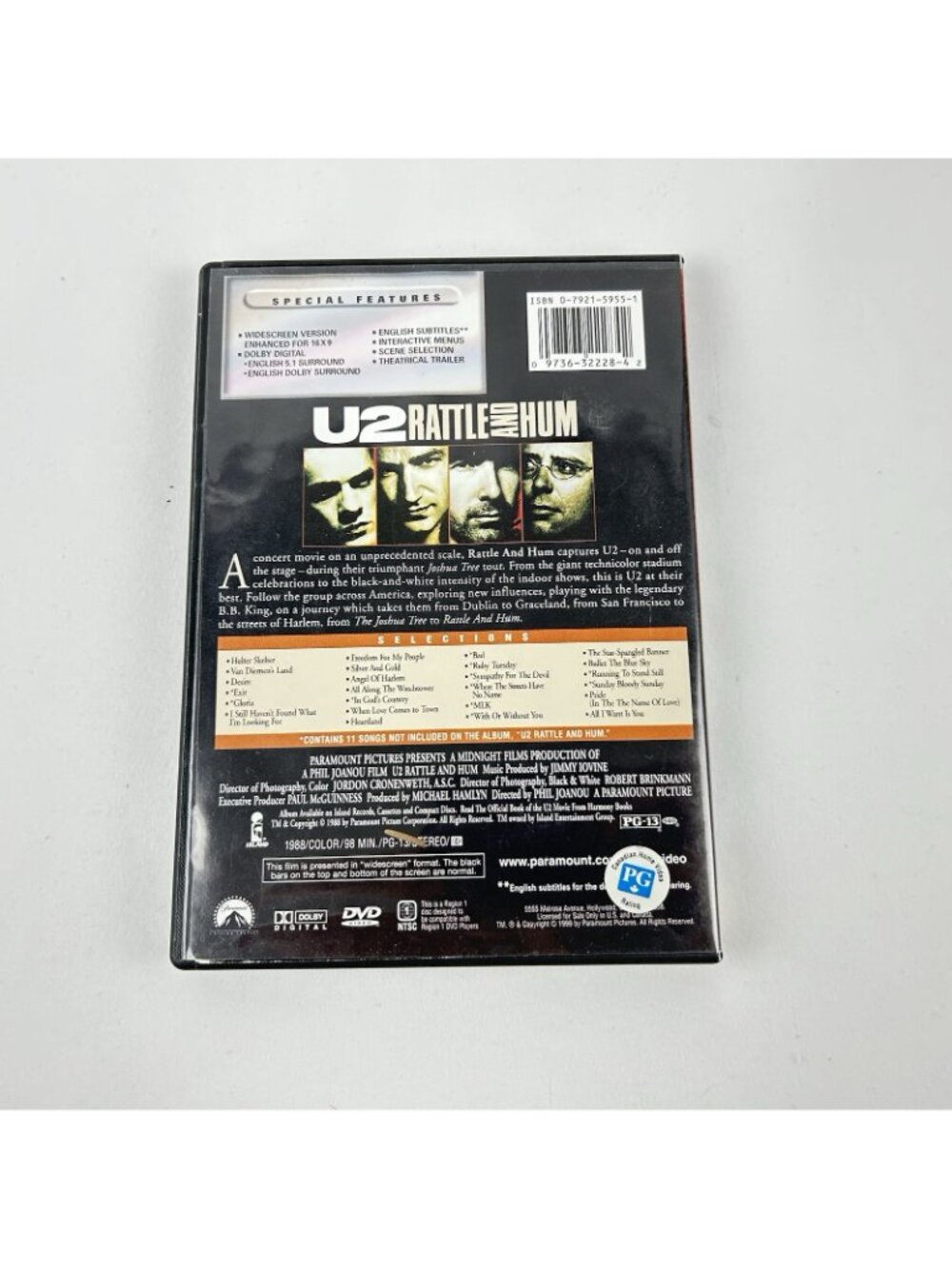 U2: Rattle and Hum - Concert DVD By U2 *Tested* - Picture 2 of 4
